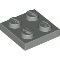 Lego destička 2x2, světle šedá (302202)